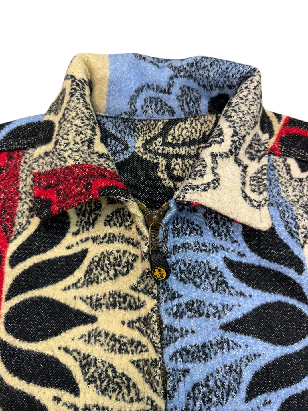 55DSL by Diesel multicolor jacquard zip sweater jacket men's large