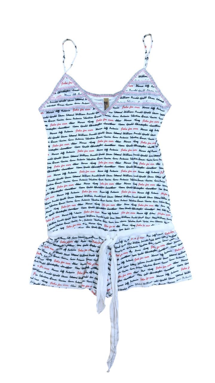John Galliano Beachwear Y2K script print bodysuit