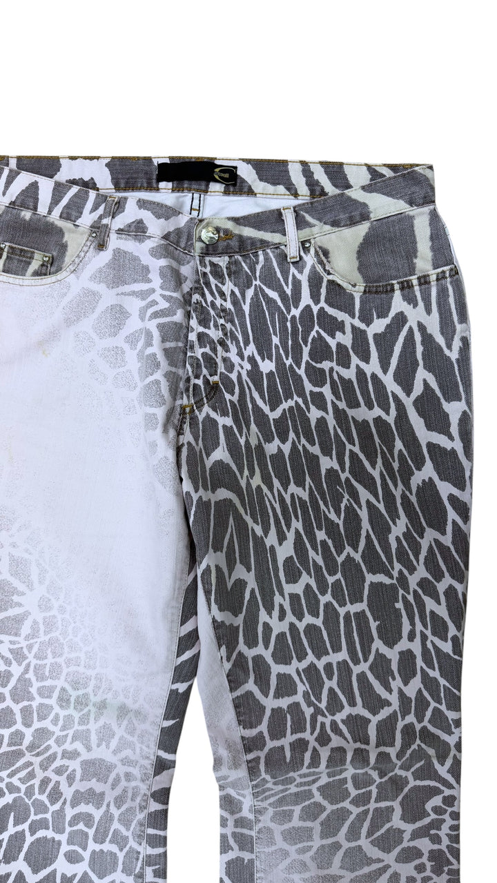 Just Cavalli giraffe print straight leg jeans
