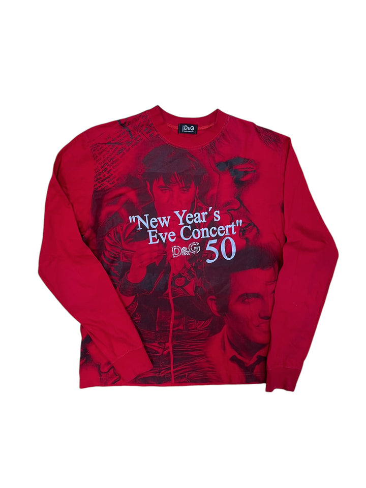 DOLCE&GABBANA “New Year's Eve Concert" Elvis Presley vintage long sleeve top men’s medium