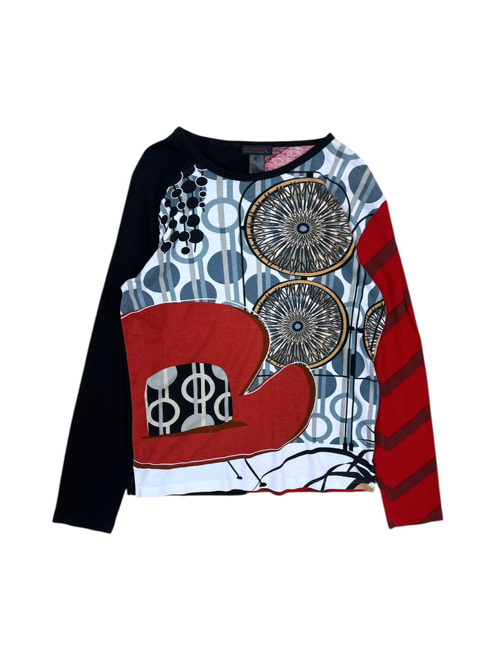 Custo Barcelona Graphic Long Sleeve Top Large