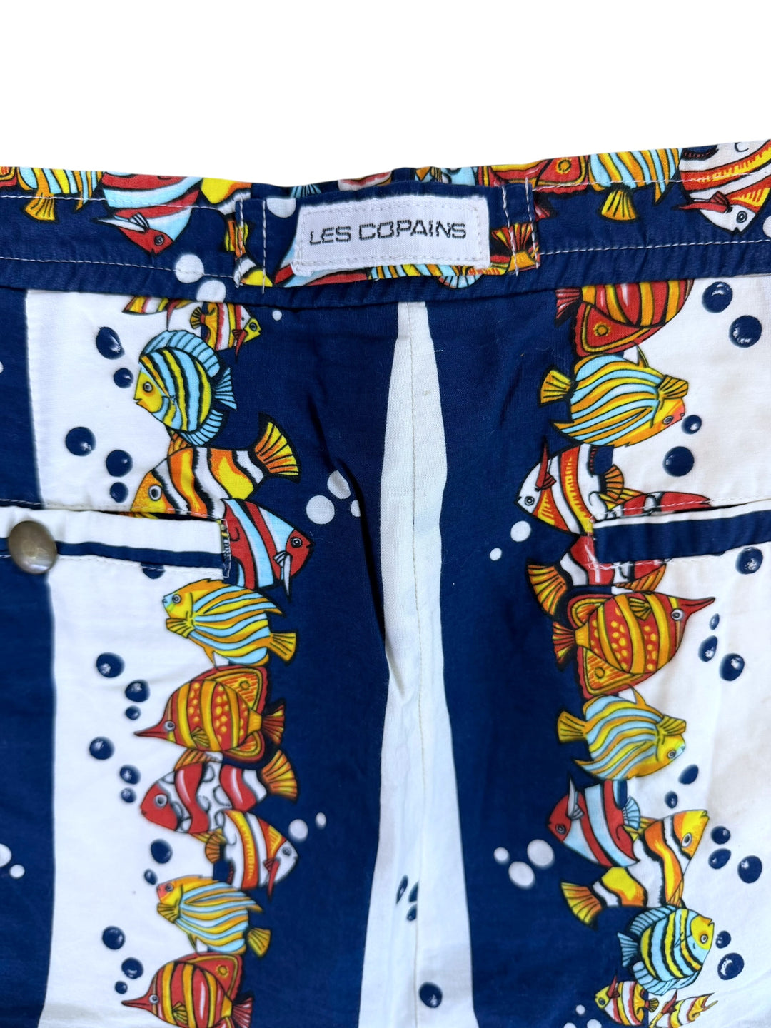Les Copains fish print beach shorts