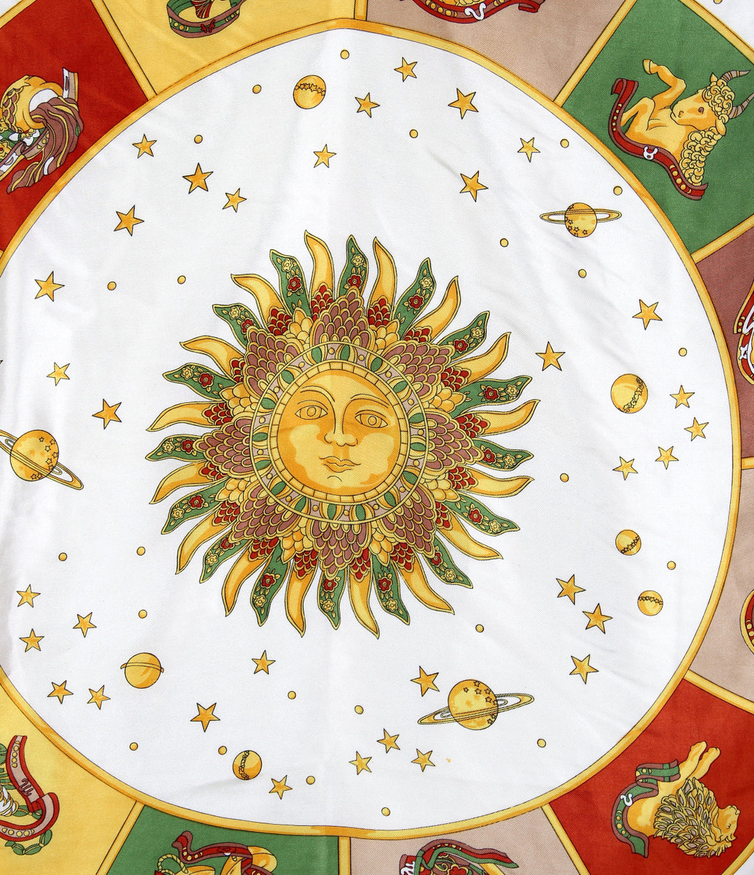 Gianni Versace celestial/zodiac design vintage silk scarf