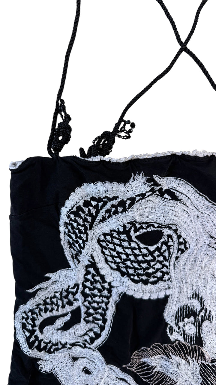 Gianfranco Ferré vintage embroidered dragon bodysuit