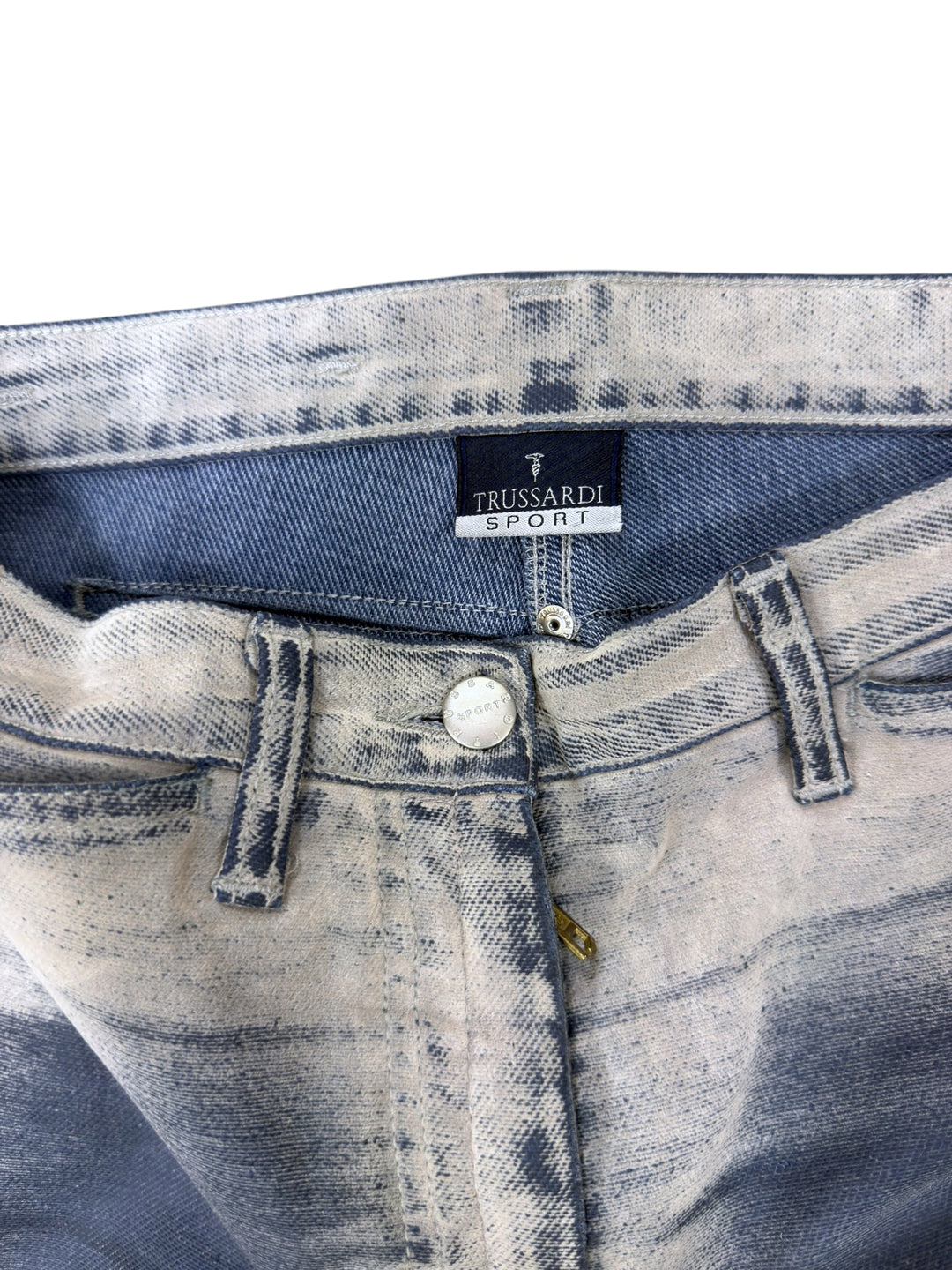 Trussardi Sport coated straight leg jeans