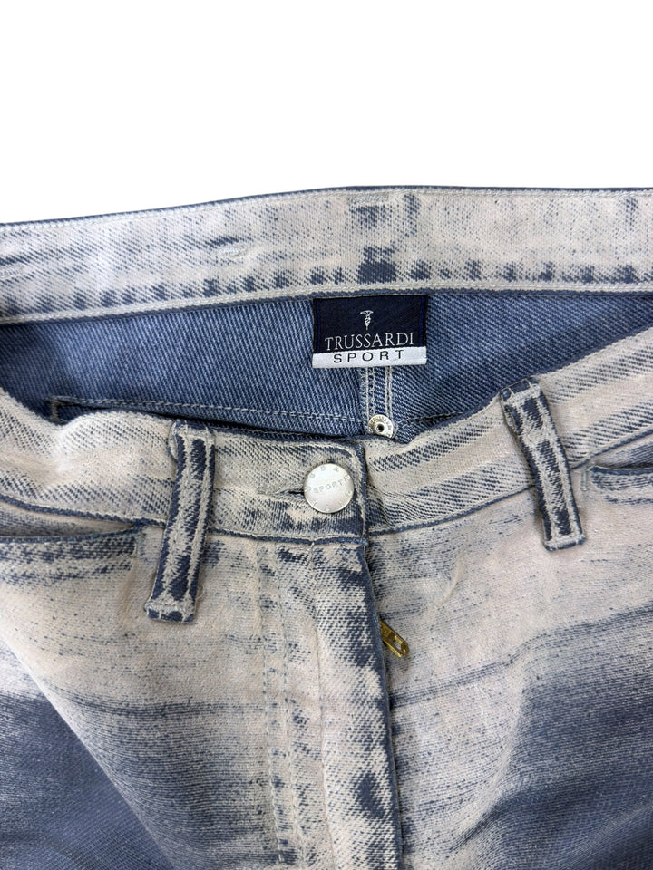 Trussardi Sport coated straight leg jeans