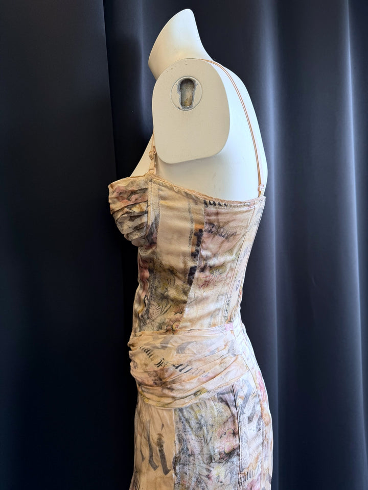 Galliano silk corset dress.
Early 2000s archive – same model worn on stage by Amy Winehouse (museum-documented)