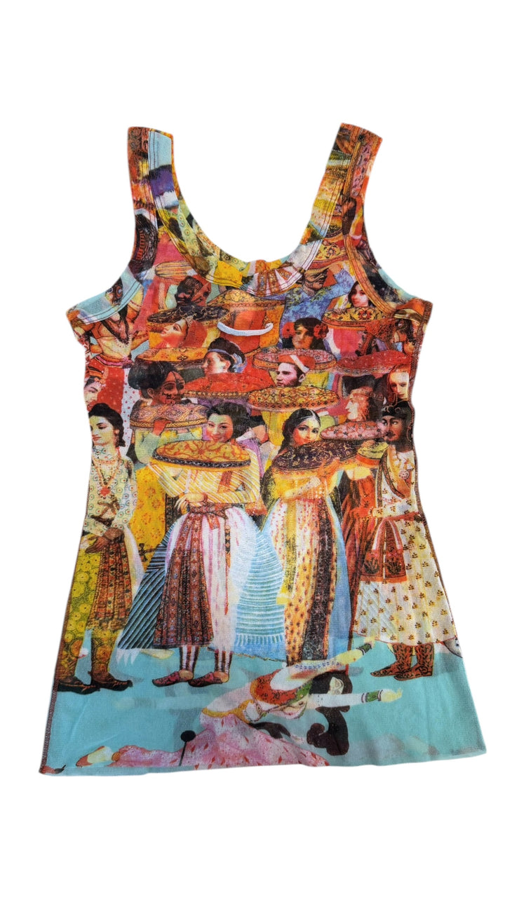 Jean Paul Gaultier Soleil vintage embellished Bollywood mesh tank top