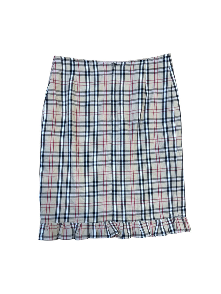 Vintage tartan midi skirt medium