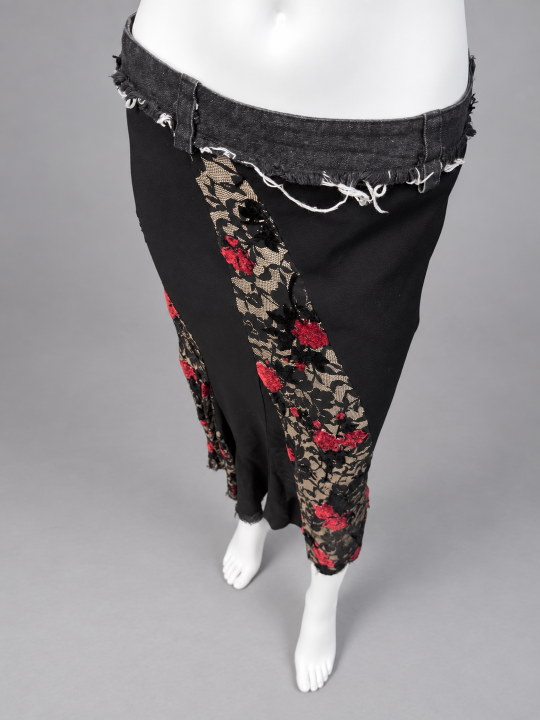 Annarita N floral lace appliqué maxi skirt