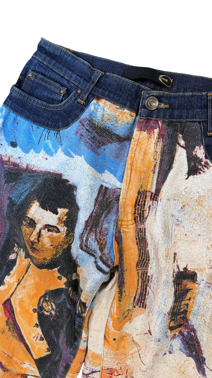 2000s Just Cavalli Archive French Dynasty Napoleon Denim Pants