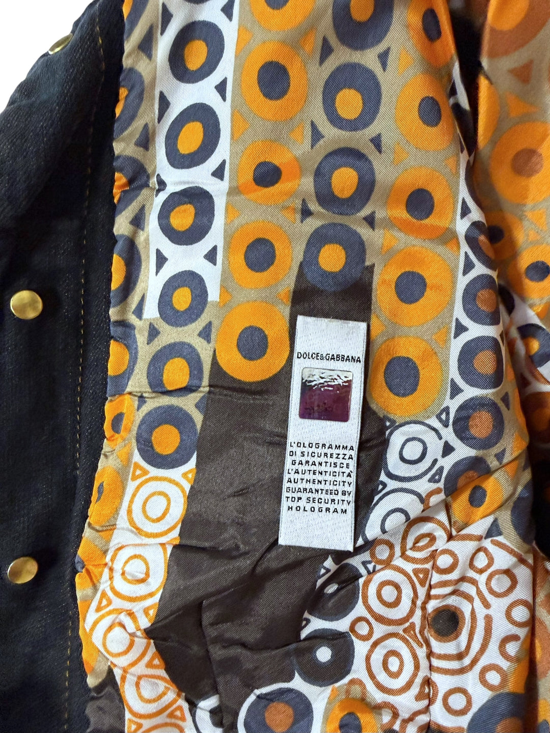 Dolce & Gabbana Black Denim & Wool Sleeve Belted Jacket Small