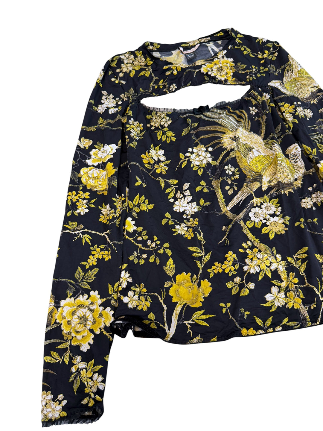 Roberto Cavalli F/W2006 cut-out floral bird top