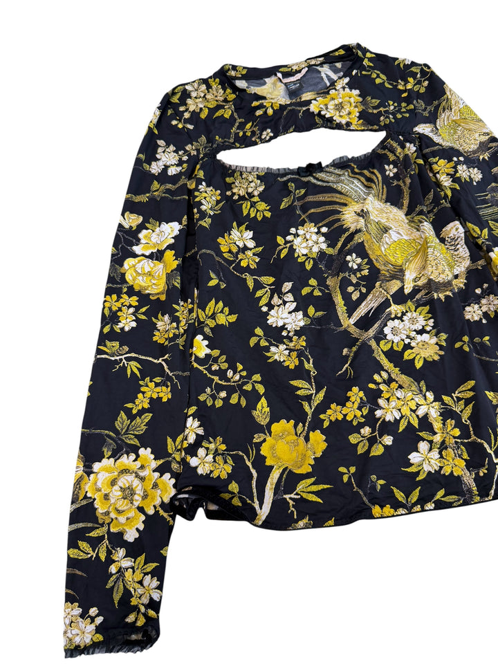 Roberto Cavalli F/W2006 cut-out floral bird top
