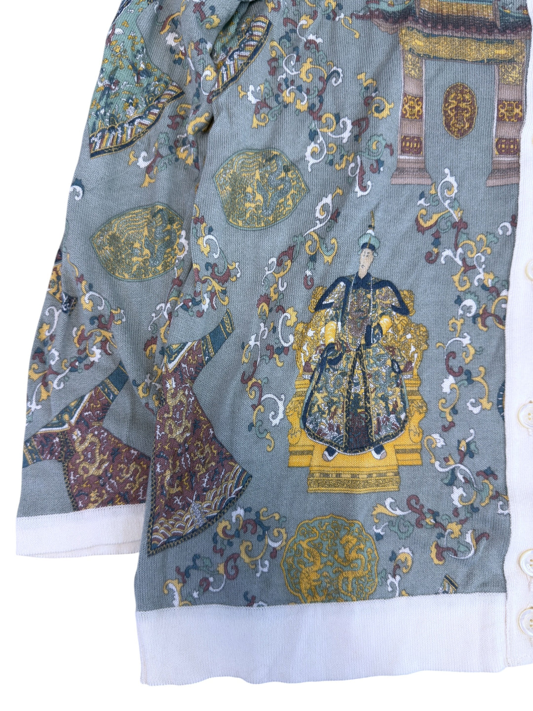 Etro milano oriental print silk blend cardigan