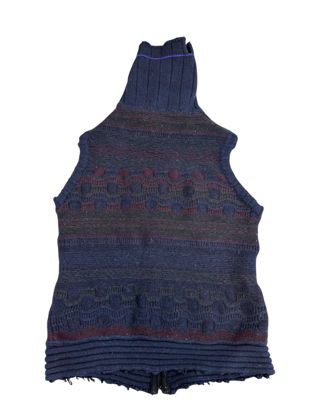 Diesel vintage wool knit zip vest