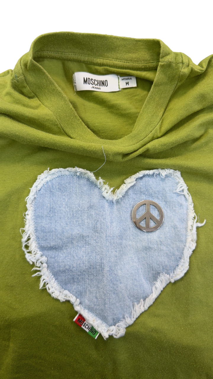 Moschino Jeans heart patch graphic t-shirt