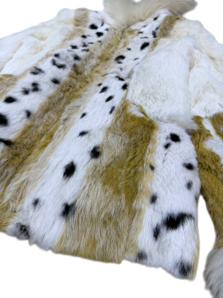 2000s real fur hooded jacket