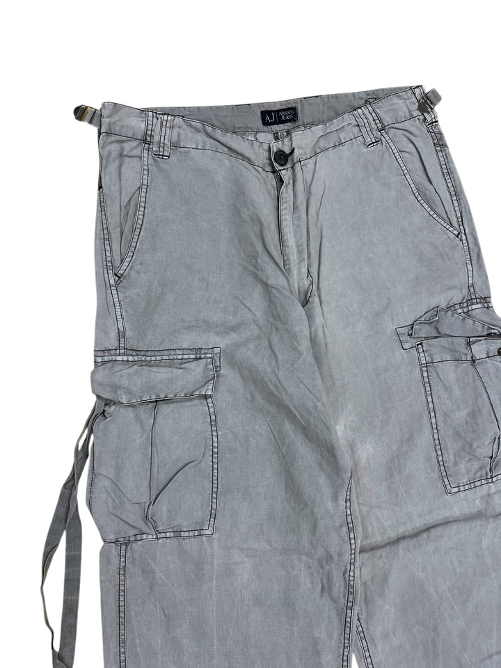 Armani jeans vintage linen cargo pants Men's medium