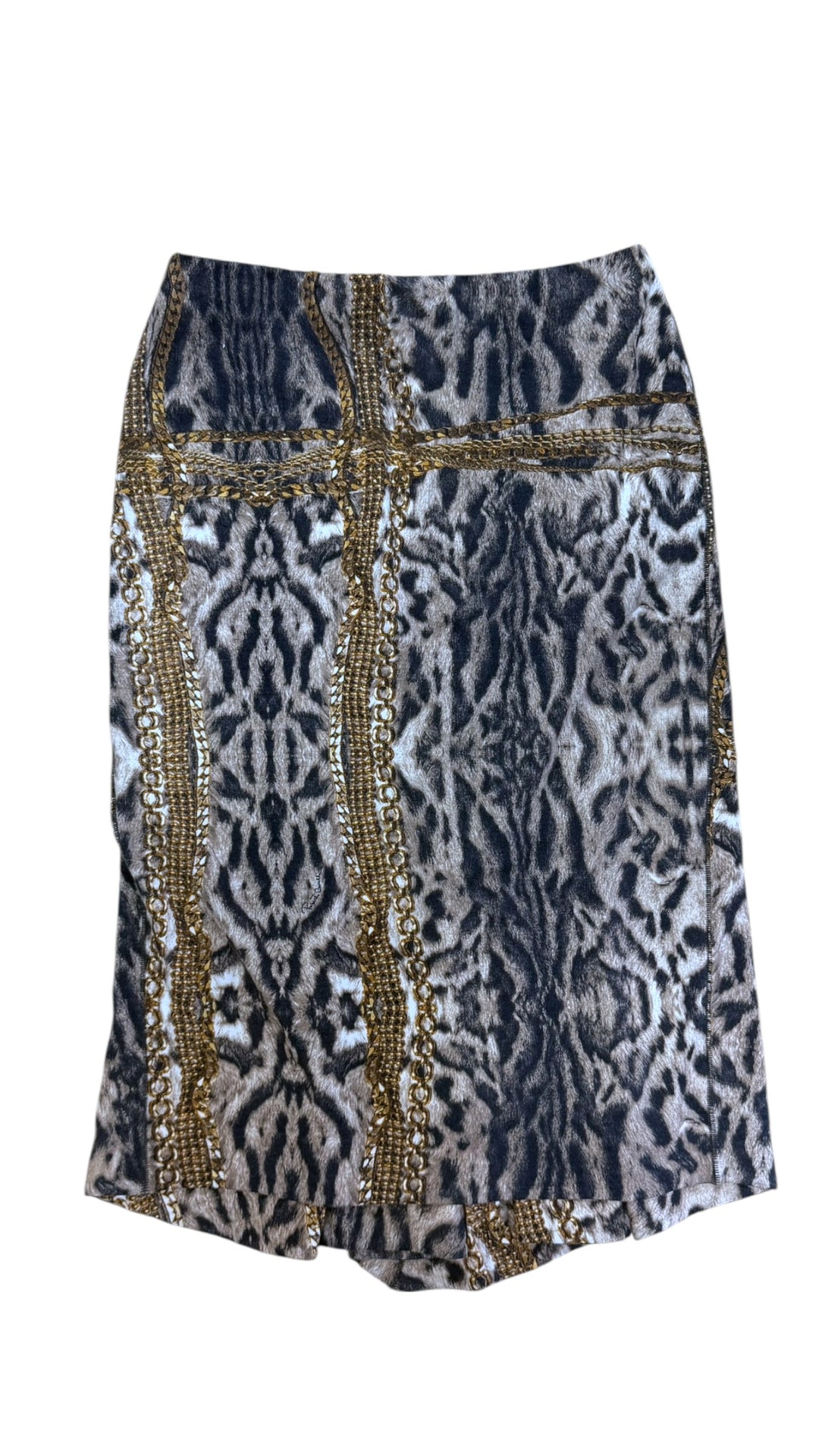 Roberto Cavalli vintage chain print skirt