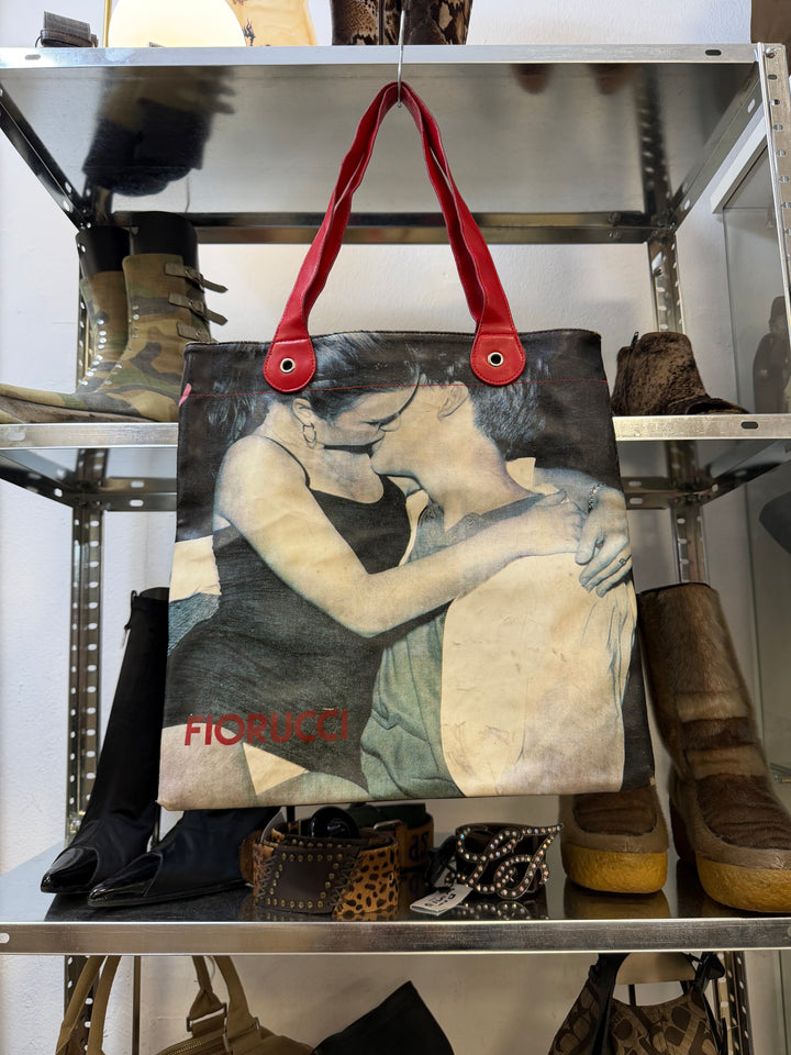 FIORUCCI 1990s “Kissing Couple” Photo Print Tote Bag