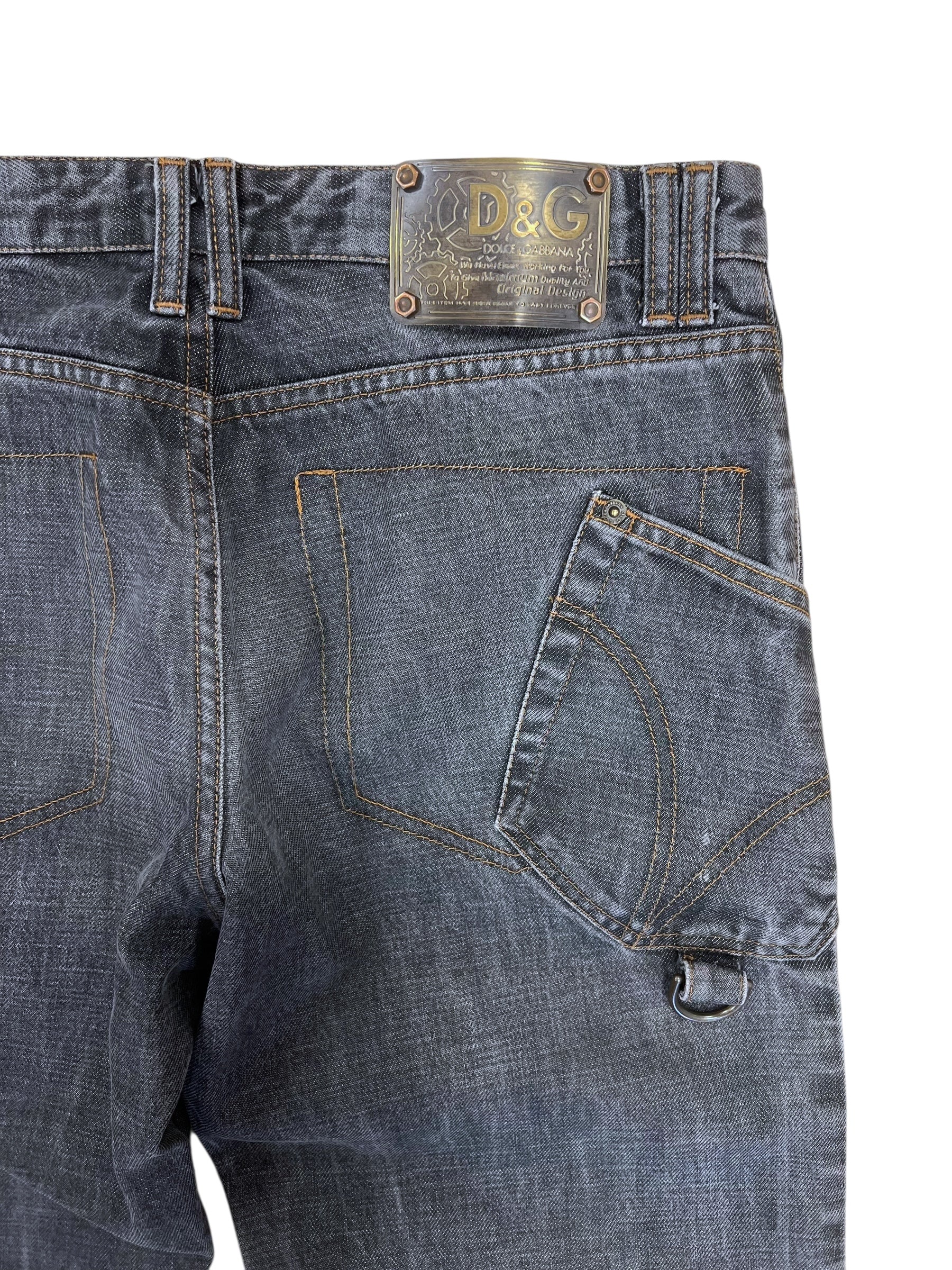 00s DOLCE&GABBANA サビ加工 coated denim DOLCE&GABBANA(ドルチェ&ガッバーナドルガバ) 00's Archive back plate