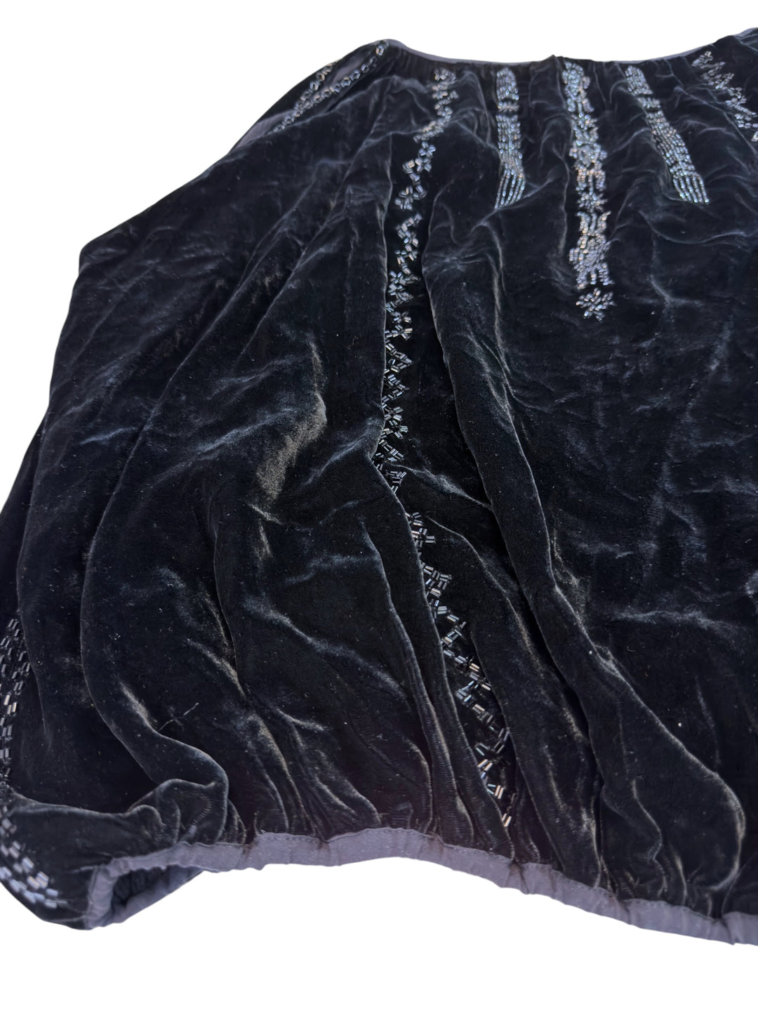 Jean Paul Gaultier Femme FW2006 deadstock beaded velvet blouse
