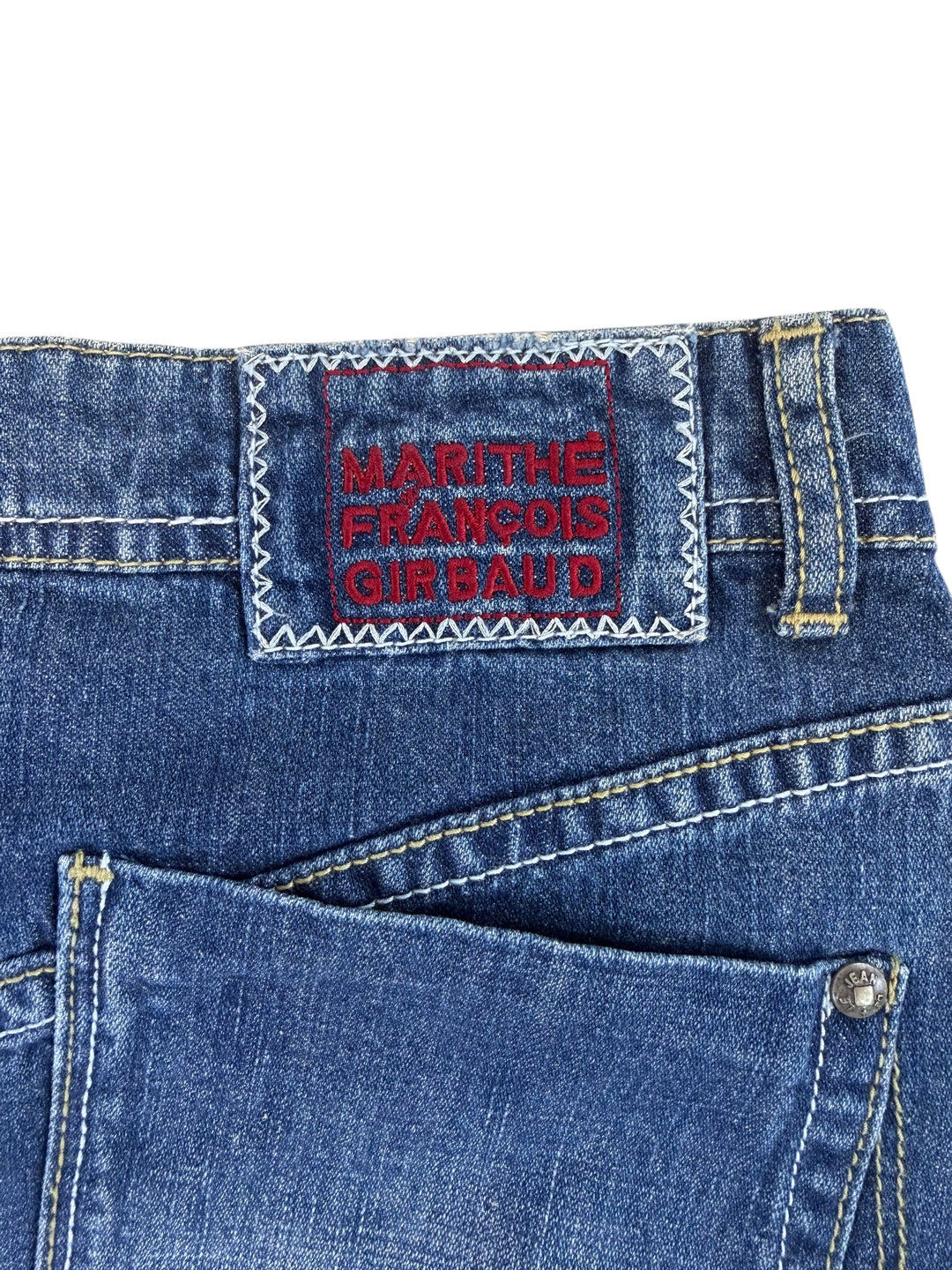 Marithé + François Girbaud denim mini skirt