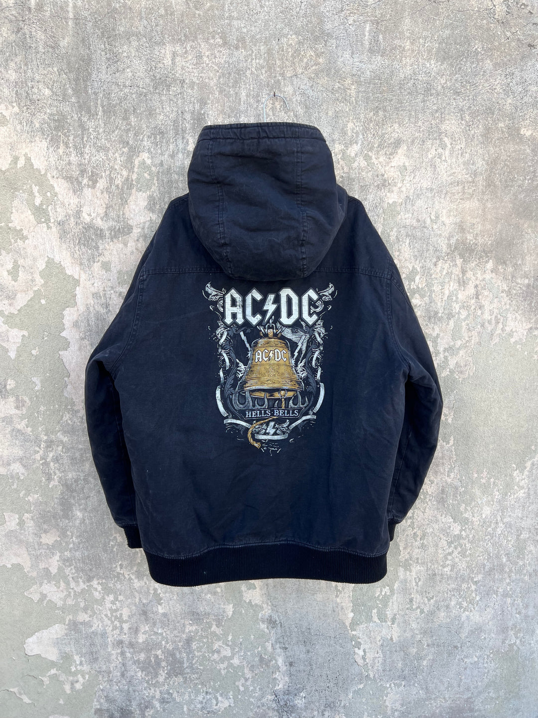 AC/DC Hells Bells Denim hooded black jacket Men’s 3XL