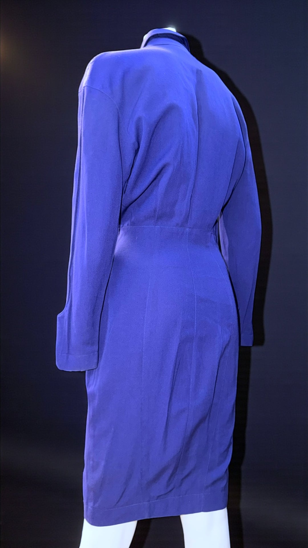 Thierry Mugler purple structured shirt dress - 90s archive