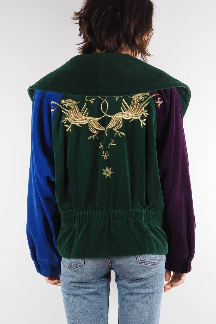 Rare Escada by Laurel Vintage 80’s Velvet Embroidered Jacket Women’s medium