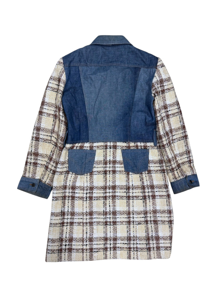 Dolce & Gabbana 2000s Tweed & Denim Contrast Coat Small