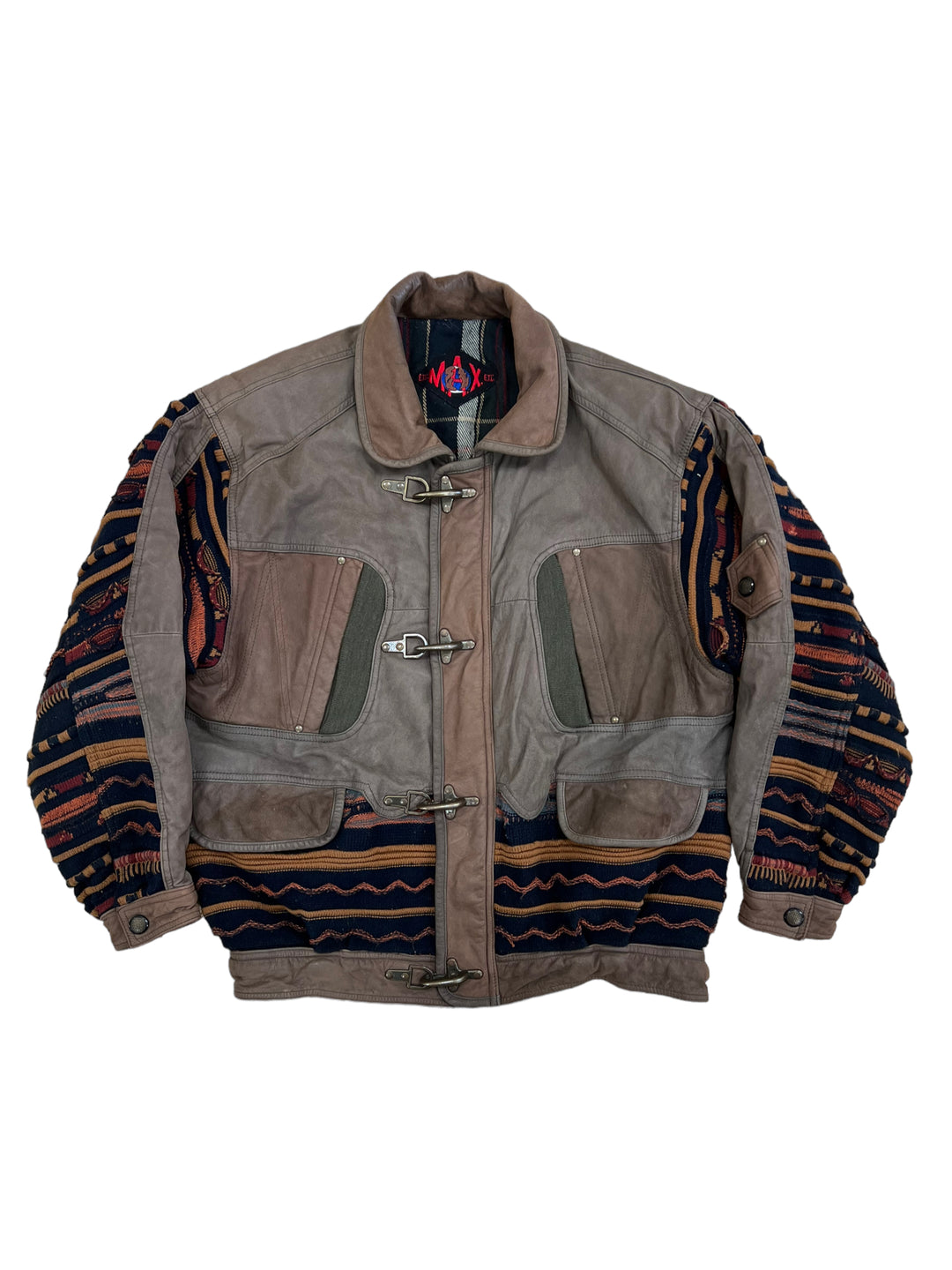 Vintage Wool & Leather Jacket Men’s Large