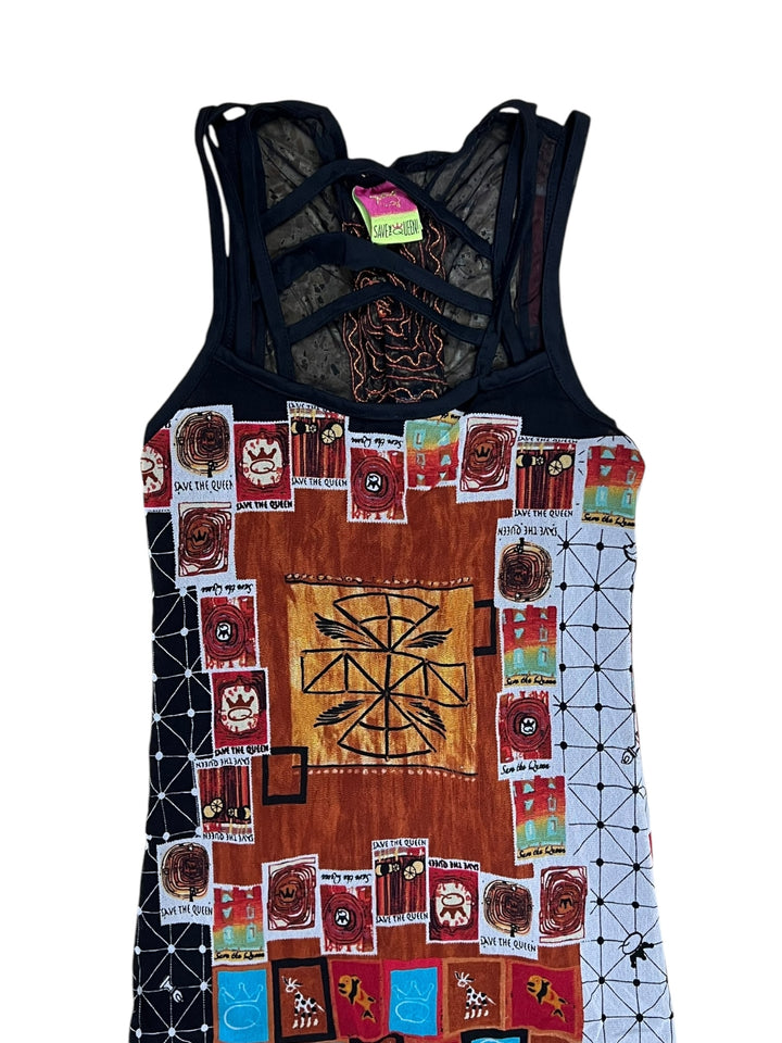Save the Queen Cards maxi mesh dress large