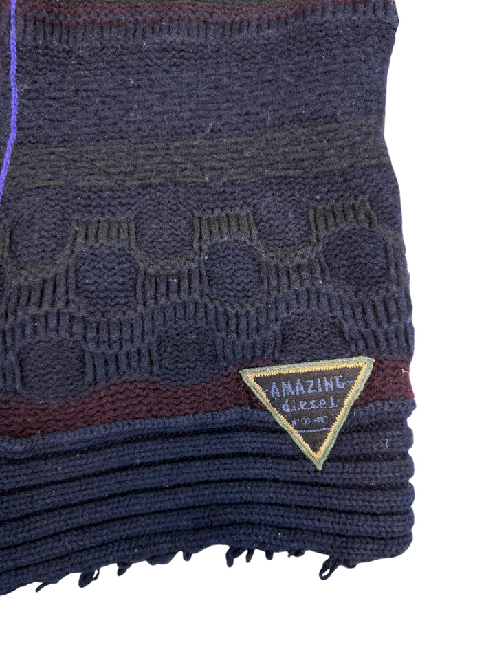 Diesel vintage wool knit zip vest