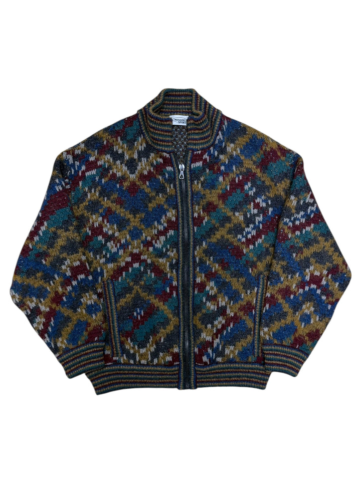 Missoni Sport 1980s Wool Blend Bomber Jacket