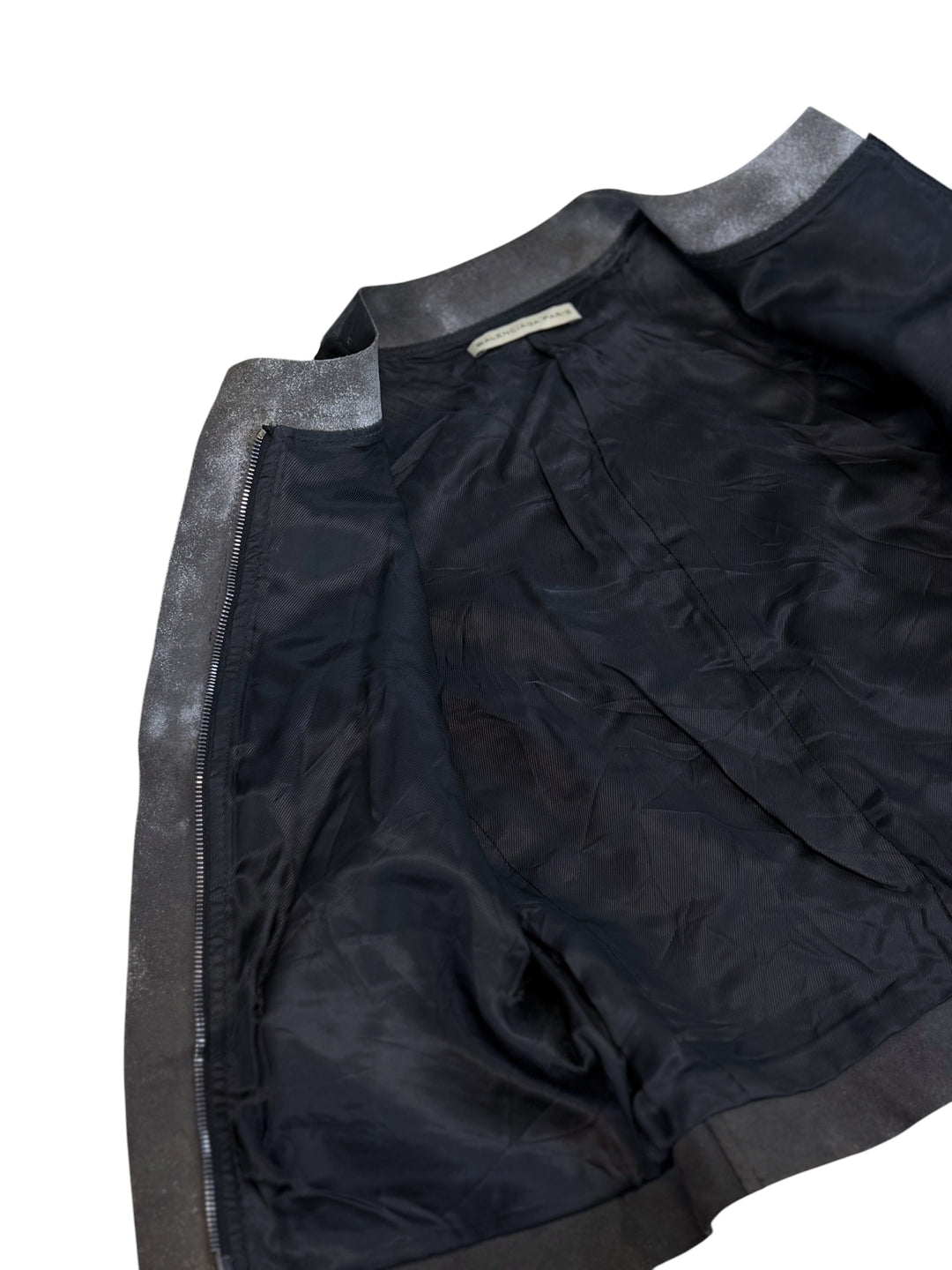 Balenciaga Paris leather-trim cropped jacket