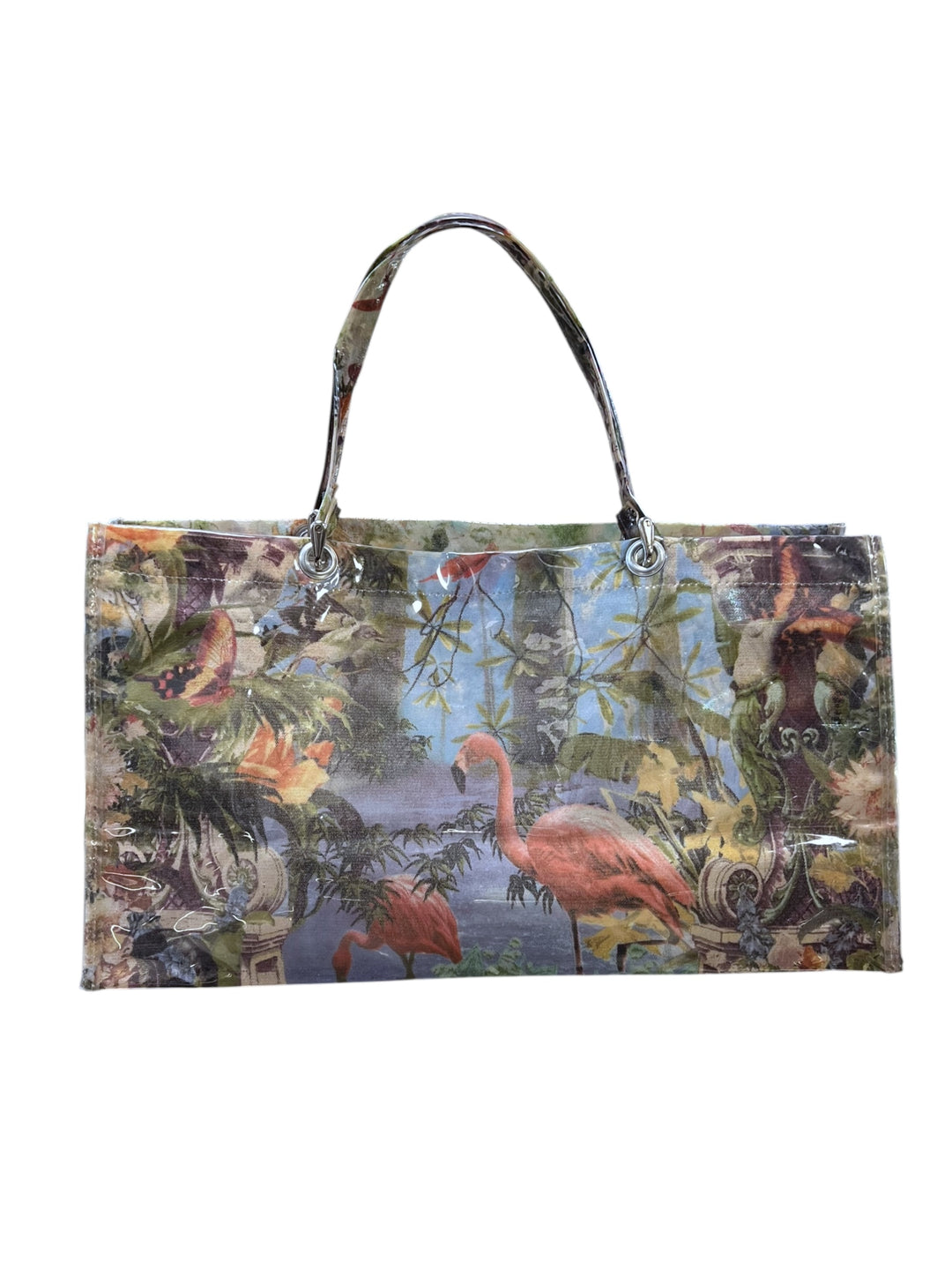 Jean Paul Gaultier Soleil 1999 PVC Jungle Print Shopper Tote
