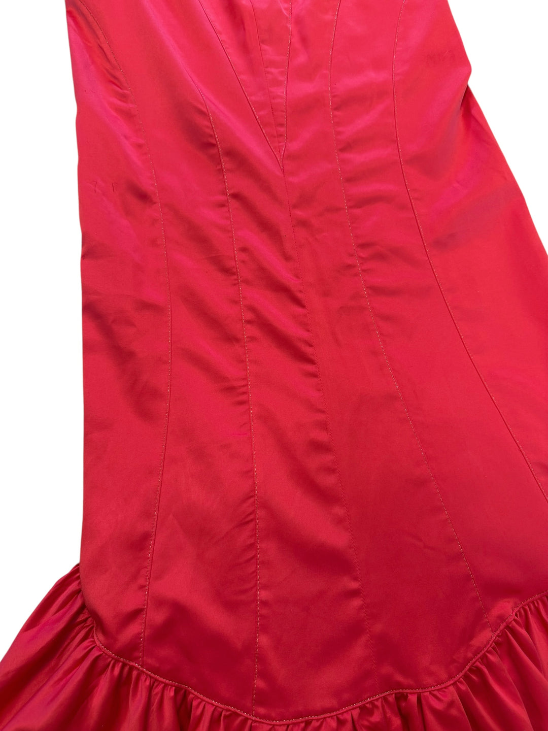 Just Cavalli red satin mermaid skirt