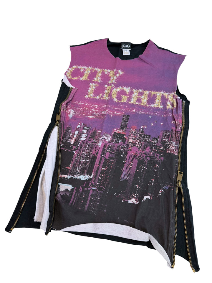 Dolce&Gabbana “city lights” zip side top