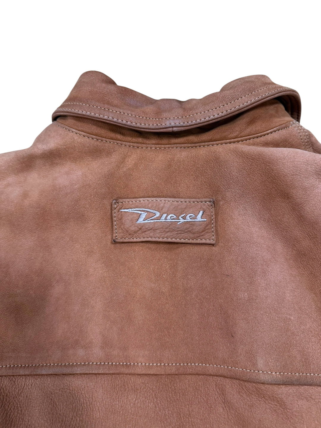 Diesel Vintage Leather Military Aviator Flight Coat