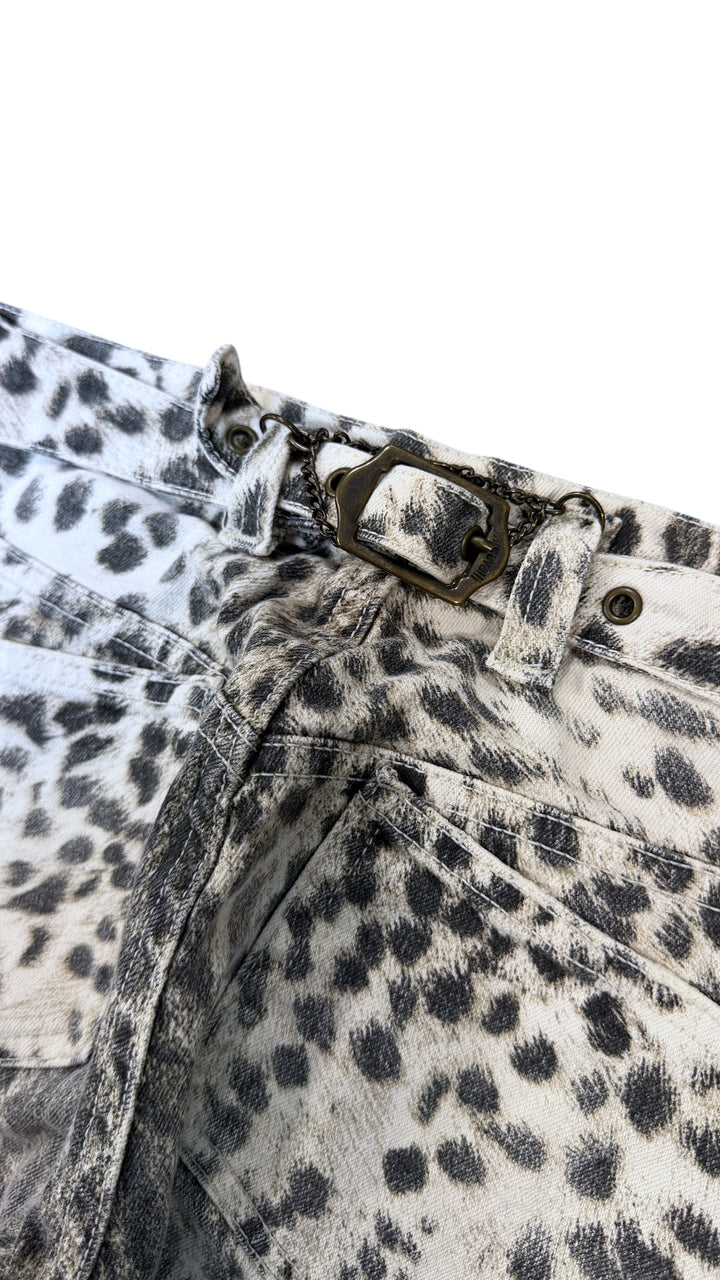 Just Cavalli low waist leopard print straight jeans