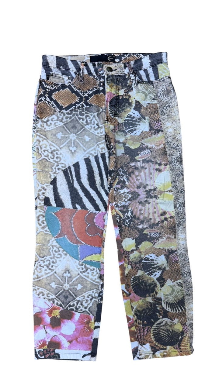 Just Cavalli snake print straight leg pants