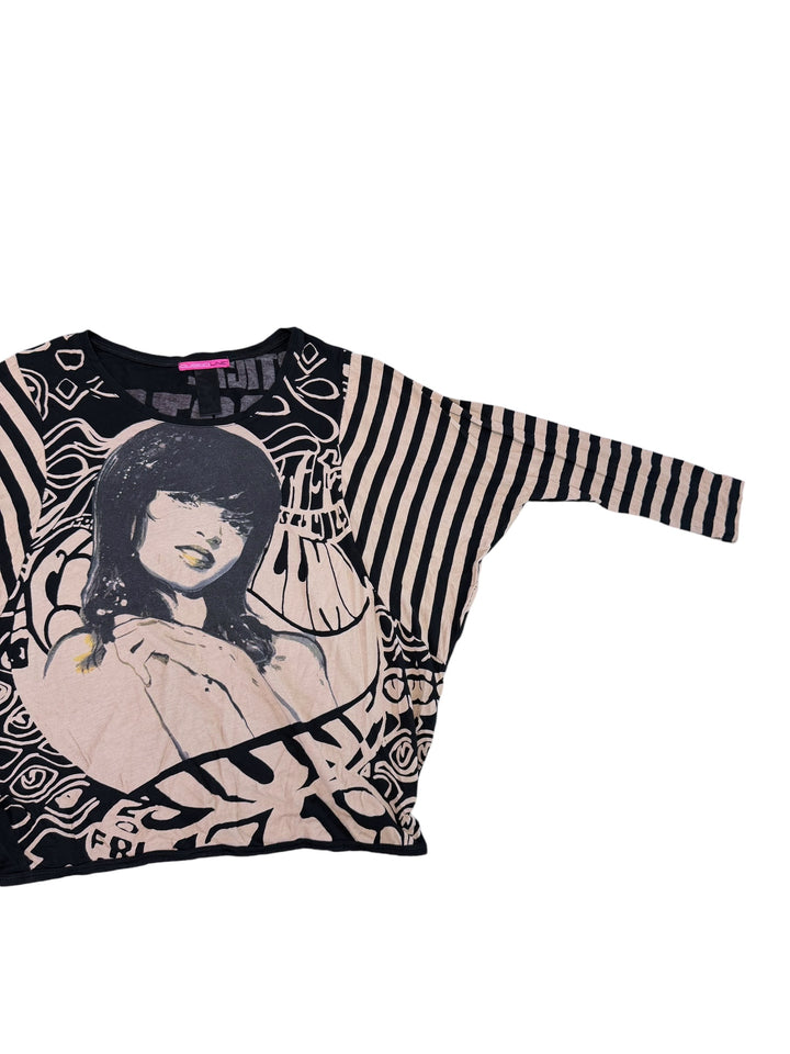 Custo Barcelona graphic dolman sleeve top