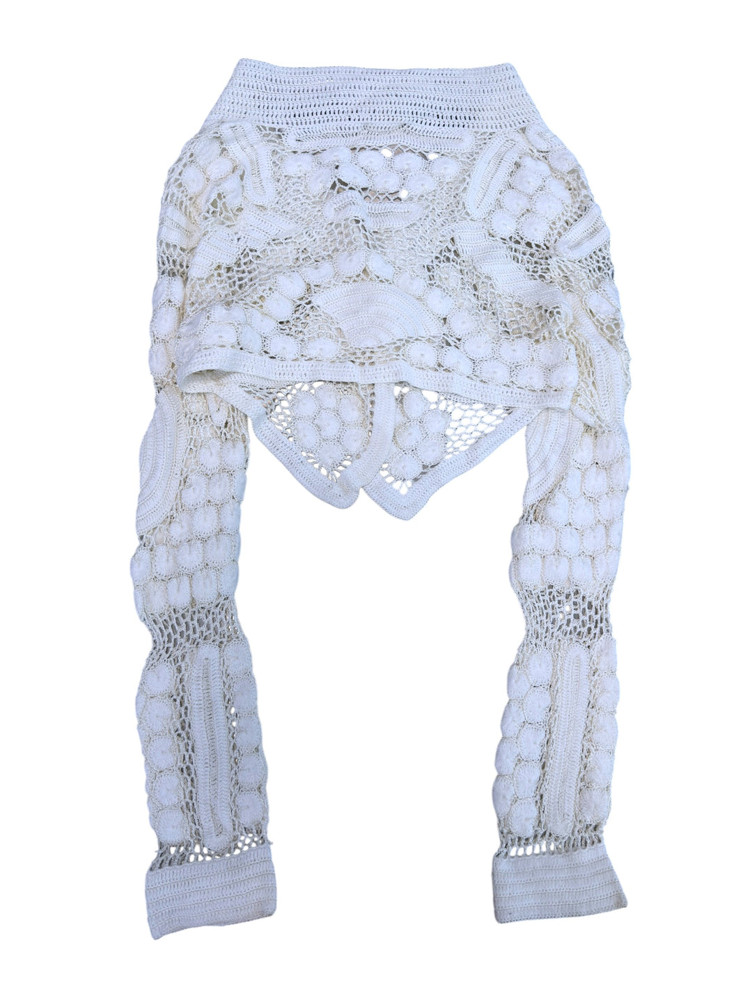Galliano crochet cropped cardigan
