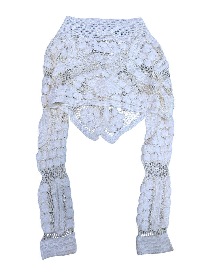 Galliano crochet cropped cardigan