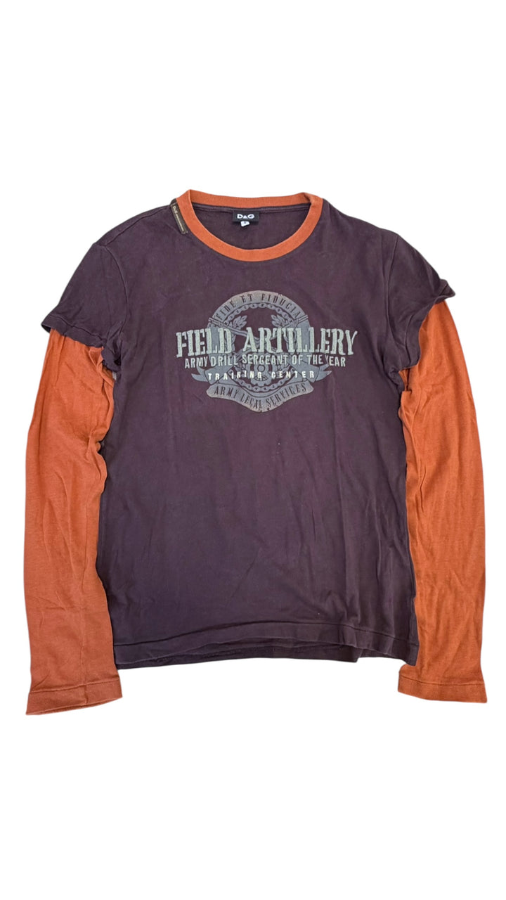 Dolce&Gabbana 2000s layered graphic long sleeve top