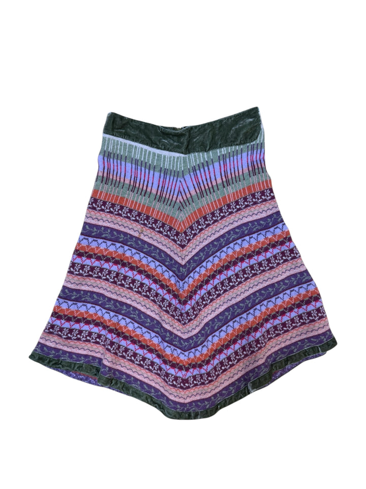 Etro Milano velvet trim wool-blend knit skirt medium (it 44 / eu 38)