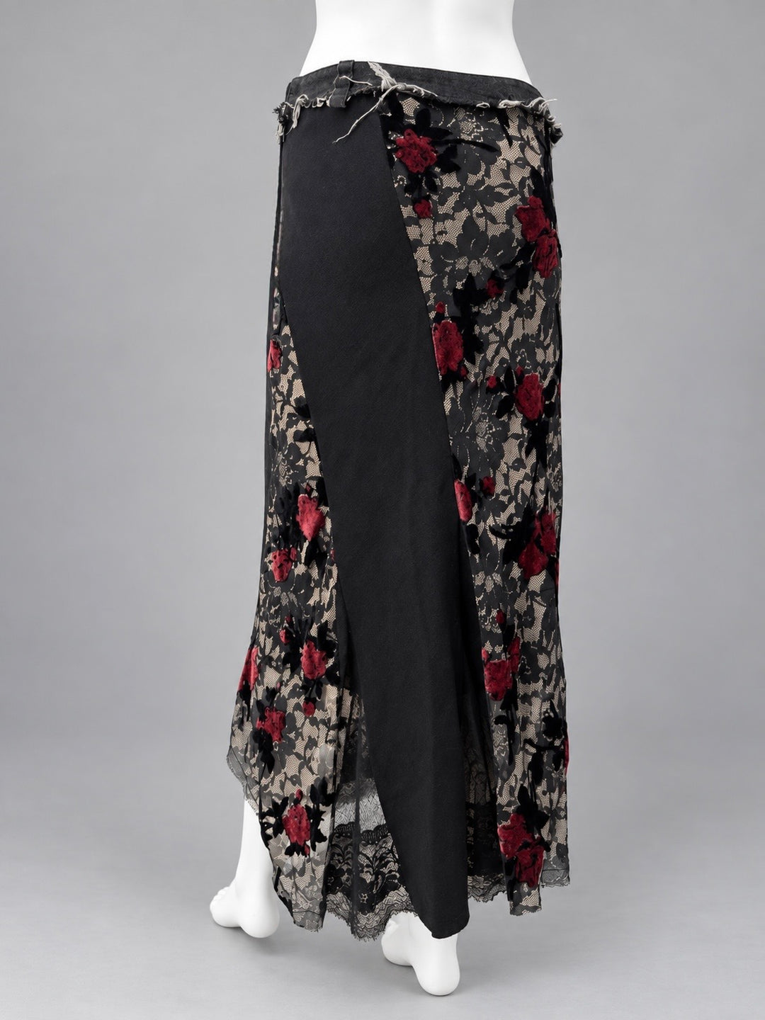 Annarita N floral lace appliqué maxi skirt