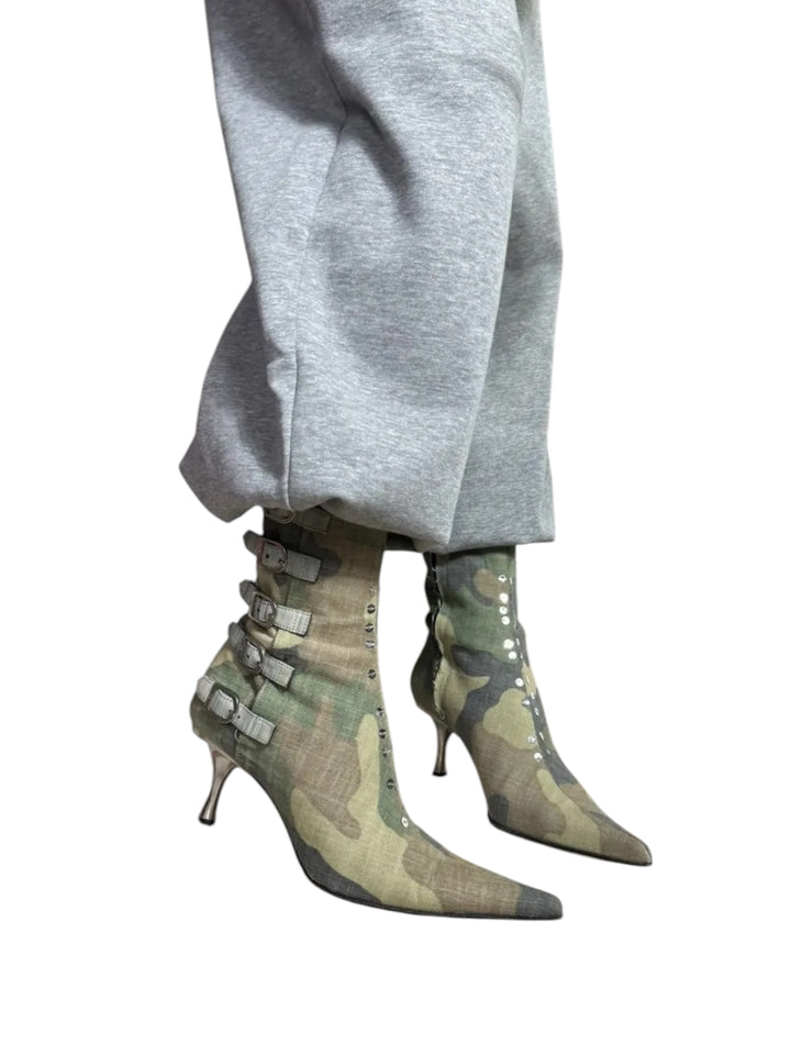John Richmond 2000’s camo heels boots size39